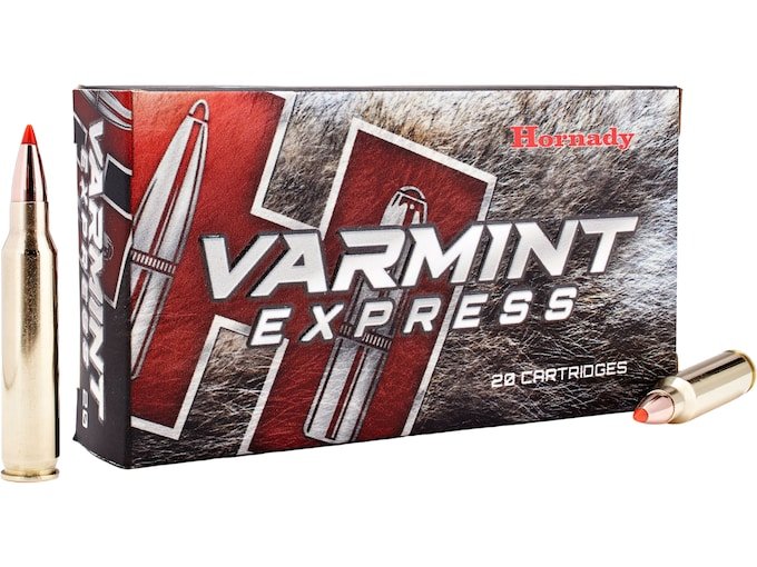 Hornady Varmint Express 223 Remington Ammo 55 Grain Hornady V-Max Polymer Tip of 100