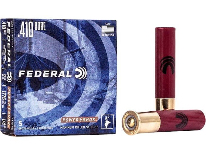 Federal Power-Shok 410 Hollow Point Rifled Slug 2-12 14oz Box of 5